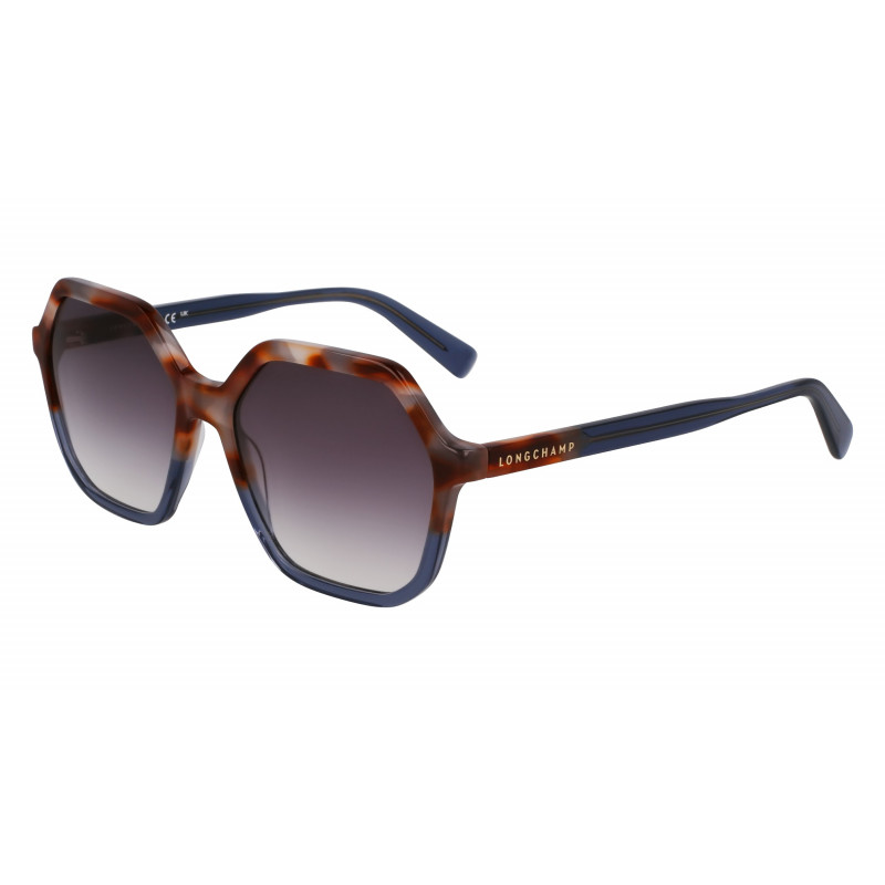 Sunglasses LONGCHAMP LO 760 S 261 Brown Grey Havana/Azure