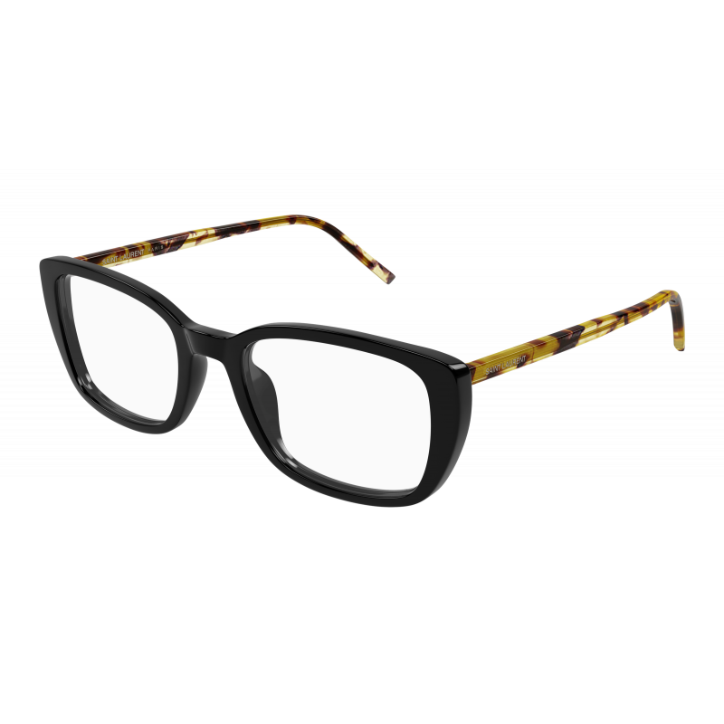 Eyeglasses Saint Laurent SL 776 - 010 Black / Transparent Havana 49mm