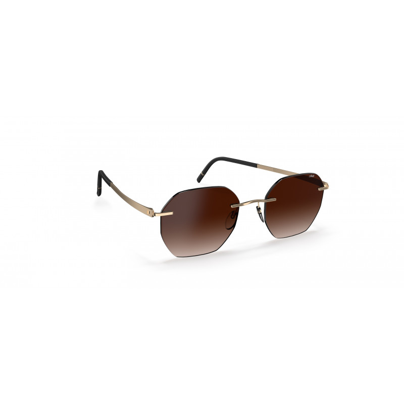 Sunglasses Silhouette Cabrillo Rimless 8748 7520 Gold / Darkbrown Sunglasses Silhouette Cabrillo Rimless 8748 7520 Gold / Darkbrown