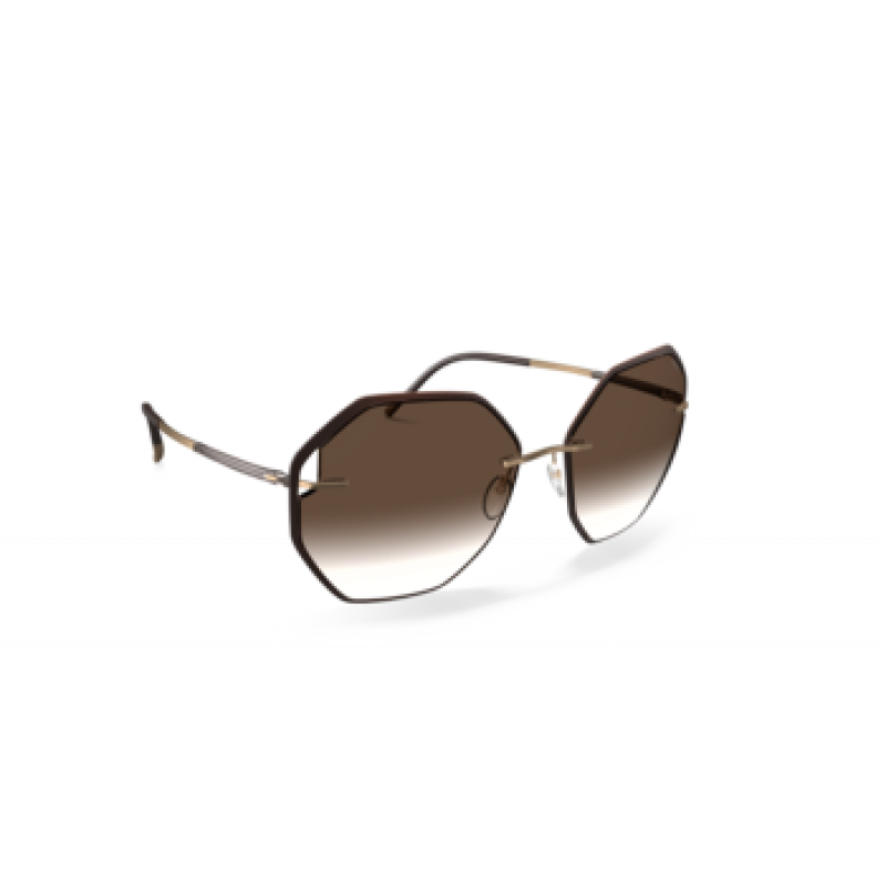 Sunglasses Silhouette Accent Shades 8187 6030 Dark Brown / Gold Sunglasses Silhouette Accent Shades 8187 6030 Dark Brown / Gold