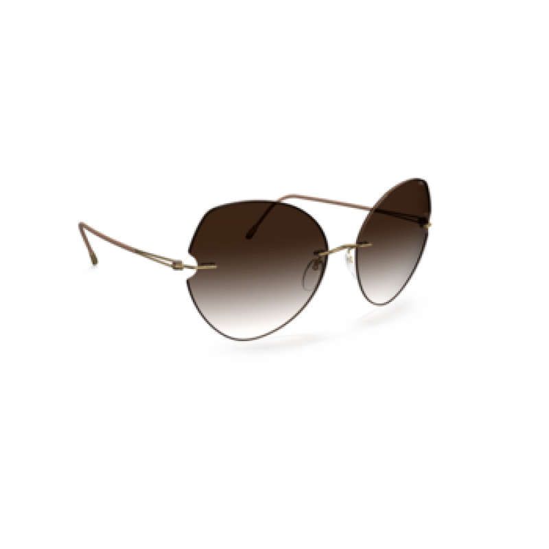 Sunglasses Silhouette Rimless Shades 8182 7530 Gold / Dark Brown Sunglasses Silhouette Rimless Shades 8182 7530 Gold / Dark Brown