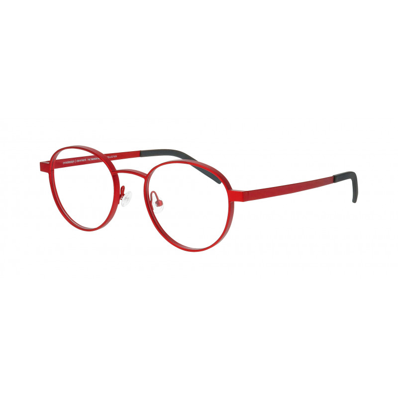 Eyeglasses Pro-design Denmark AROS 3 4031 Red Dark Matt / Nosepad Eyeglasses Pro-design Denmark AROS 3 4031 Red Dark Matt / Nosepad
