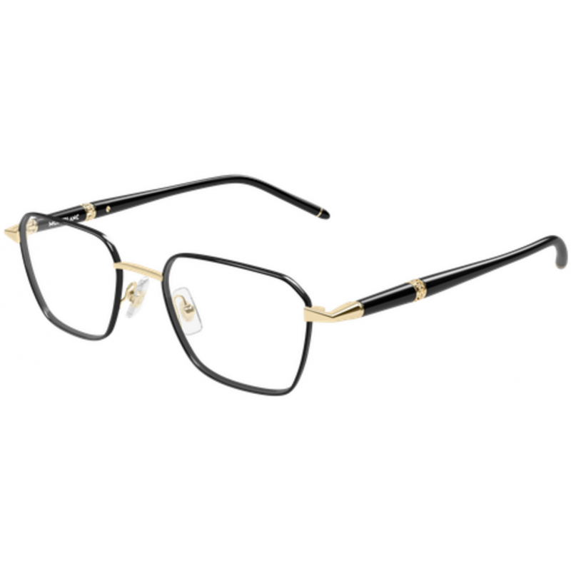 Eyeglasses Montblanc MB 0485 O- 001 Gold / Transparent Black 51mm