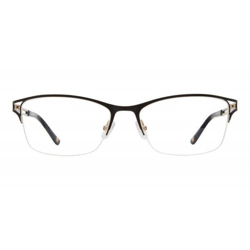 Eyeglasses Liz Claiborne L 661 I46 Black Gold Eyeglasses Liz Claiborne L 661 I46 Black Gold