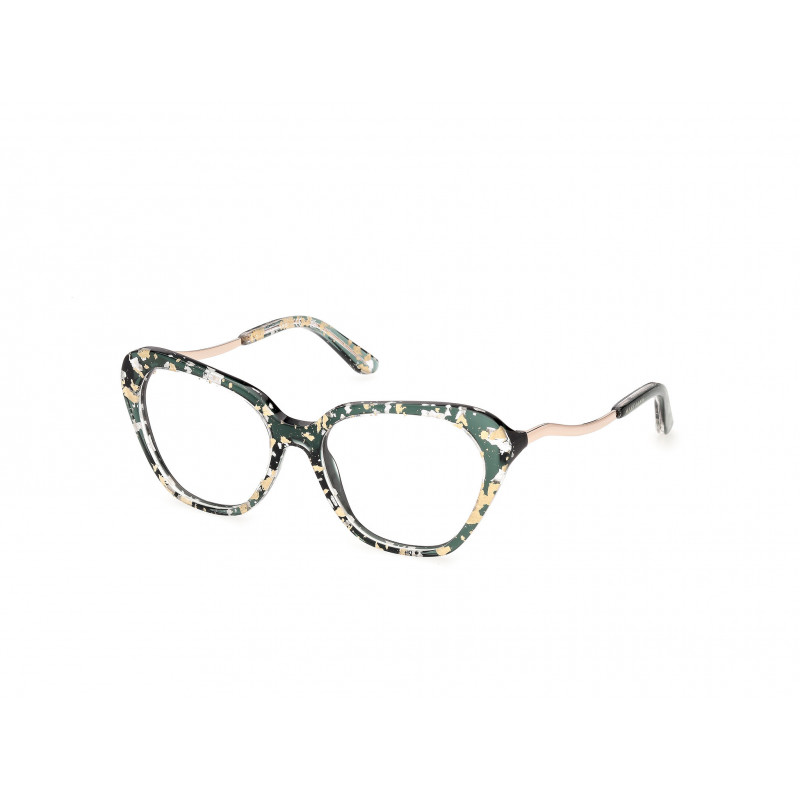 Eyeglasses Guess By Marciano GM 50074 098 Dark Green/Texture / Shiny Pale Gold 54mm