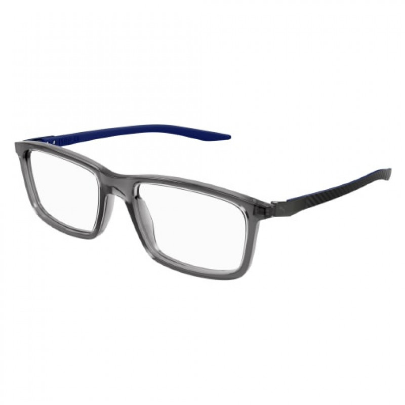 Eyeglasses Puma PU 0418 O- 002 Grey / Transparent Black Eyeglasses Puma PU 0418 O- 002 Grey / Transparent Black
