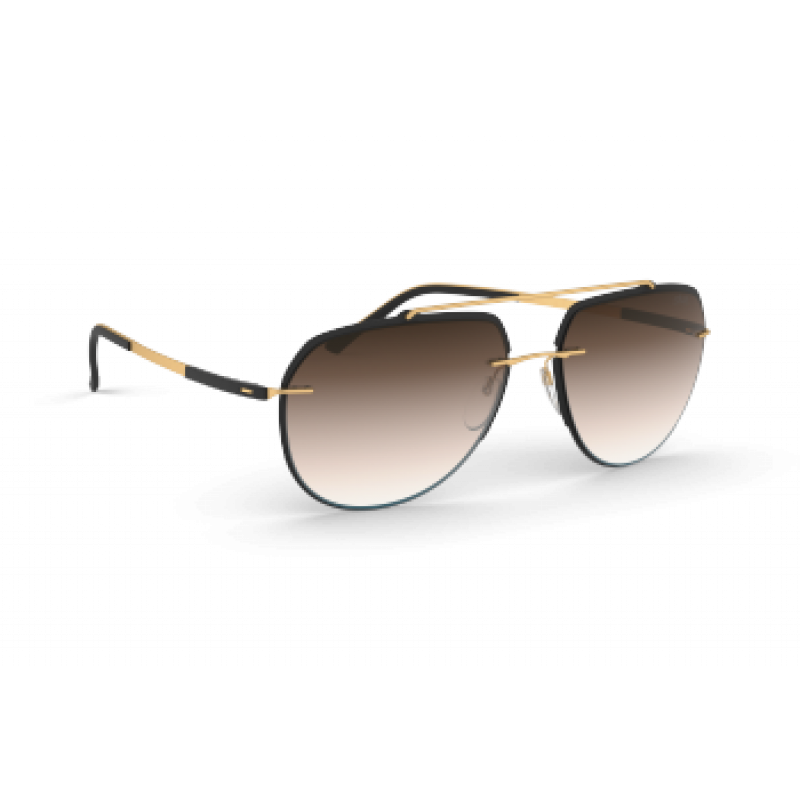 Sunglasses Silhouette Accent Shades 8719 9030 Black/Gold Sunglasses Silhouette Accent Shades 8719 9030 Black/Gold