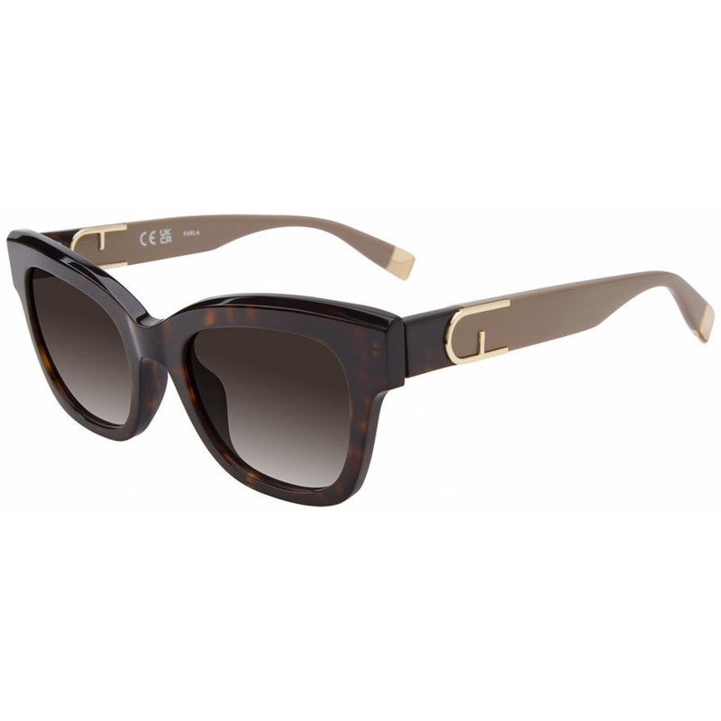 Sunglasses Furla SFU 814 V 0722 Shiny Dark Havana Sunglasses Furla SFU 814 V 0722 Shiny Dark Havana