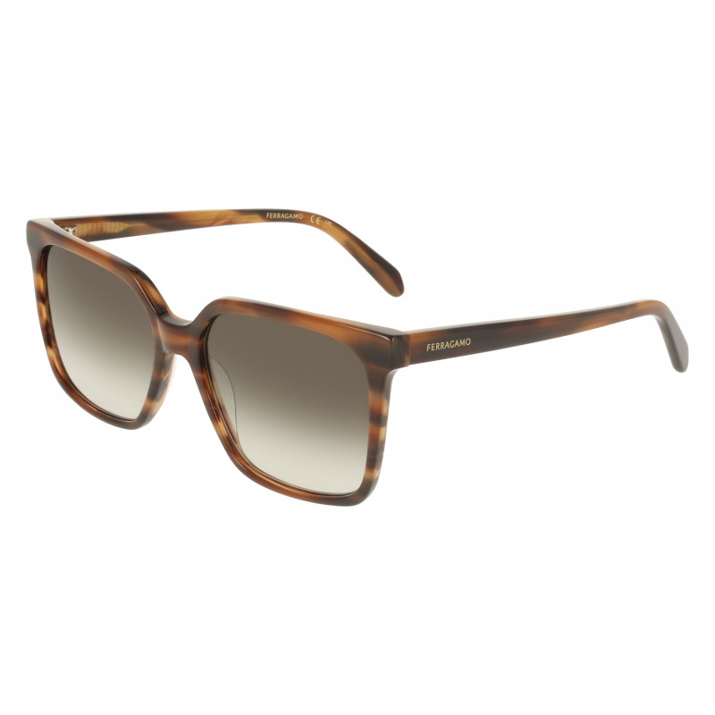 Sunglasses FERRAGAMO SF 2102 S 216 Striped Brown 57mm