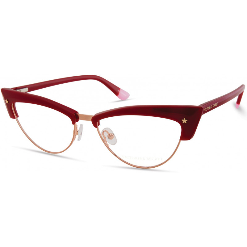 Eyeglasses Victoria's Secret VS 5018 069 Dark Red  Rose Rim W/ Gold Star On End Pieces Eyeglasses Victoria's Secret VS 5018 069 Dark Red  Rose Rim W/ Gold Star On End Pieces