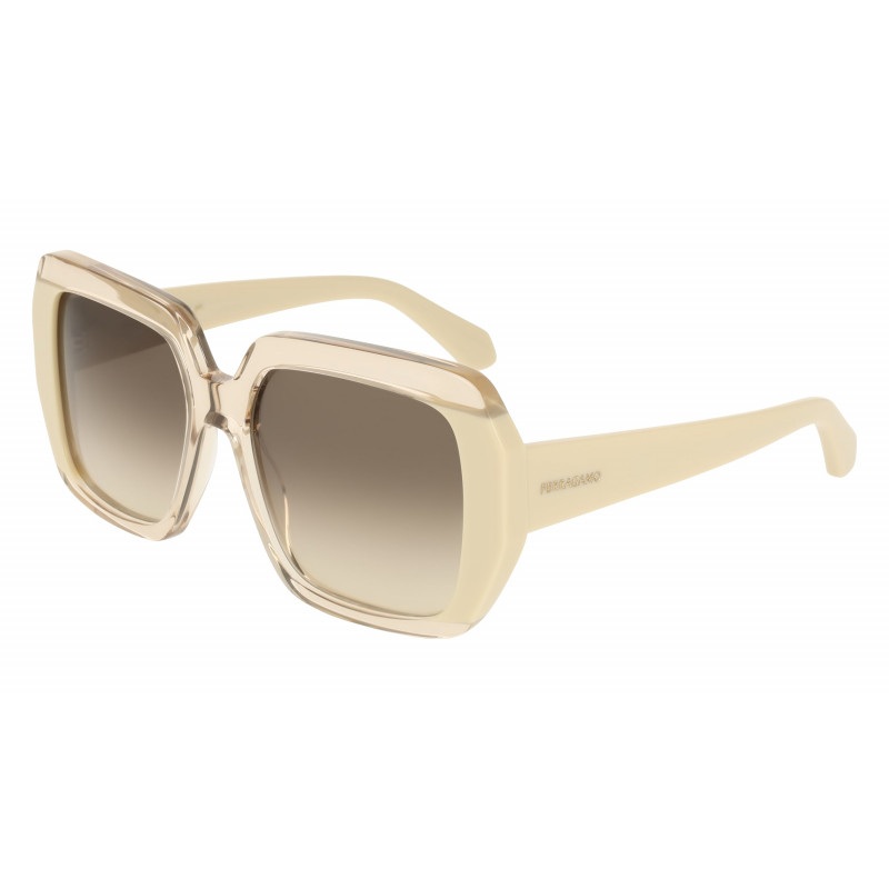 Sunglasses FERRAGAMO SF 2081 S 260 Transparent Beige/Beige Sunglasses FERRAGAMO SF 2081 S 260 Transparent Beige/Beige