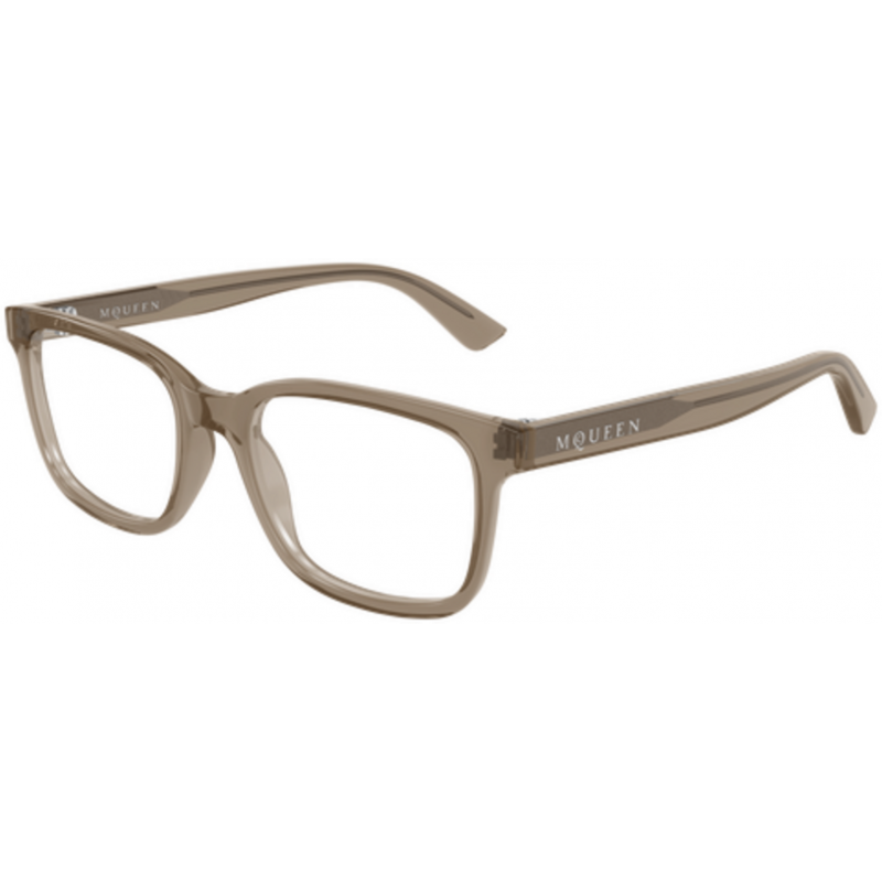 Eyeglasses Alexander McQueen AM 0541 O- 011 Brown / Transparent 54mm