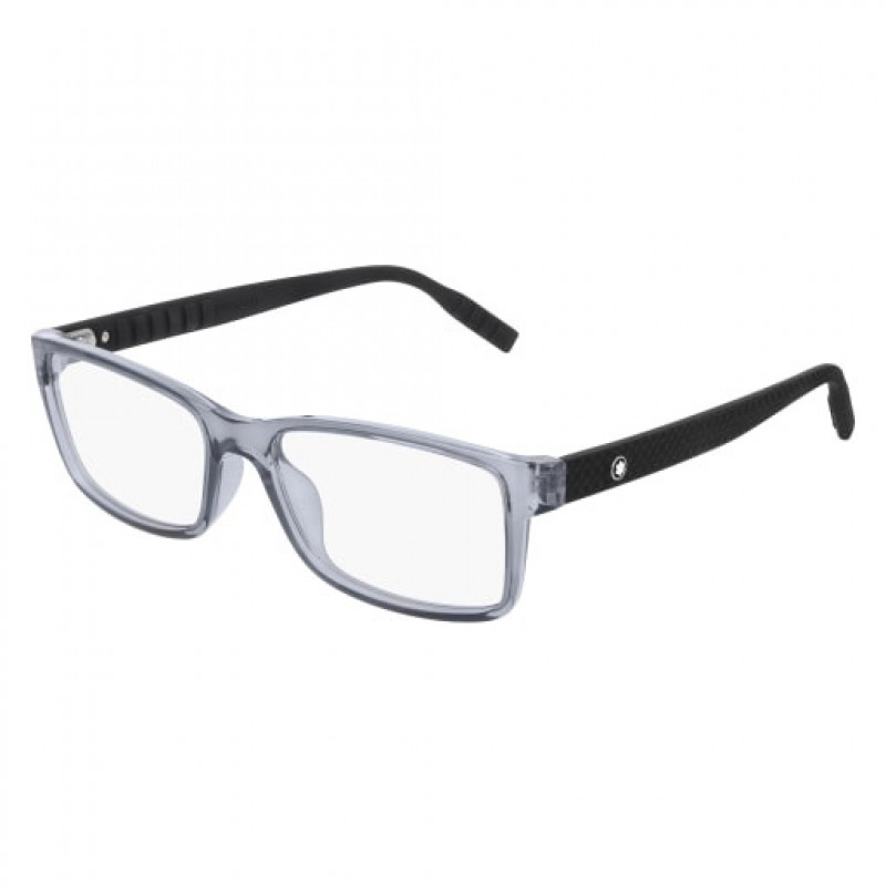Eyeglasses Montblanc MB 0066 O- 003 Grey / Transparent Black Eyeglasses Montblanc MB 0066 O- 003 Grey / Transparent Black