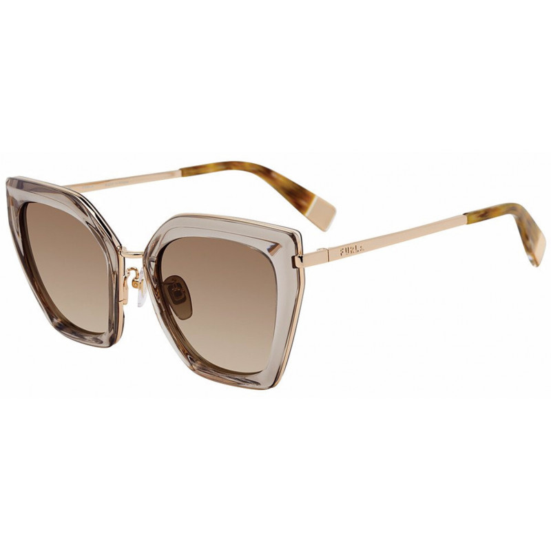 Sunglasses Furla SFU 821 7t1y Shiny Transp Lt Beige Sunglasses Furla SFU 821 7t1y Shiny Transp Lt Beige