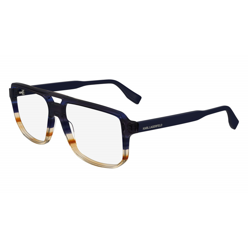 Eyeglasses KARL LAGERFELD KL 6156 424 Blue/Striped Brown Eyeglasses KARL LAGERFELD KL 6156 424 Blue/Striped Brown