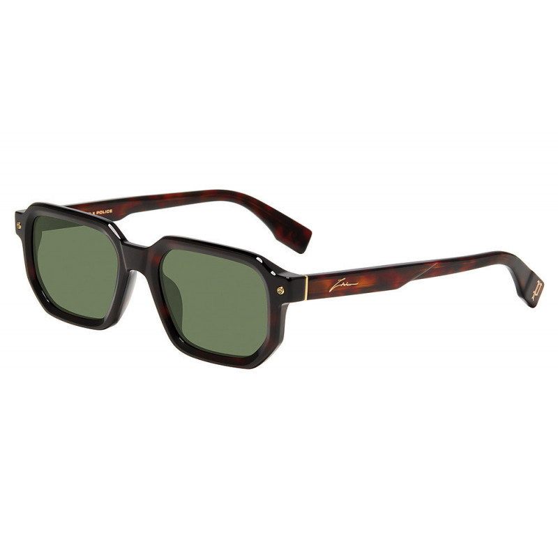 Sunglasses Police SPLU 82 0722 Dark Havana/Grn 53mm