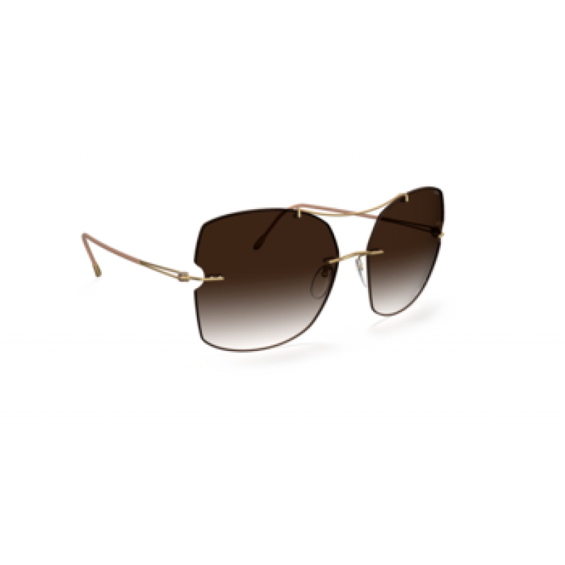 Sunglasses Silhouette Rimless Shades 8183 7530 Gold / Dark Brown Sunglasses Silhouette Rimless Shades 8183 7530 Gold / Dark Brown