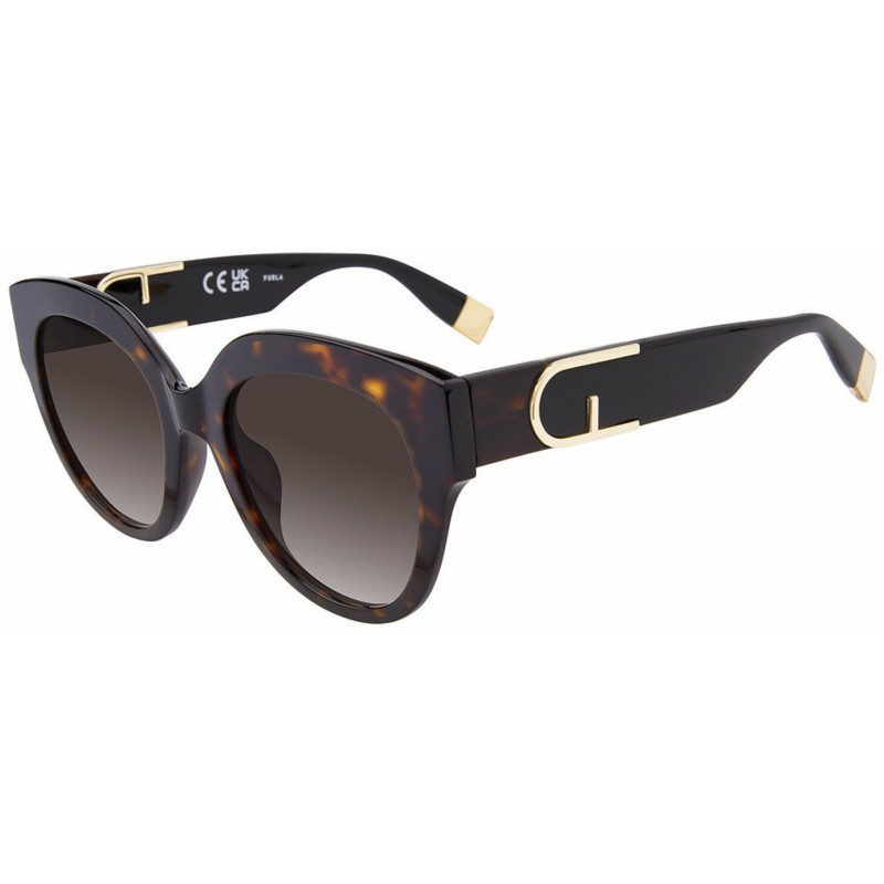 Sunglasses Furla SFU 813 V 0722 Shiny Dark Havana Sunglasses Furla SFU 813 V 0722 Shiny Dark Havana