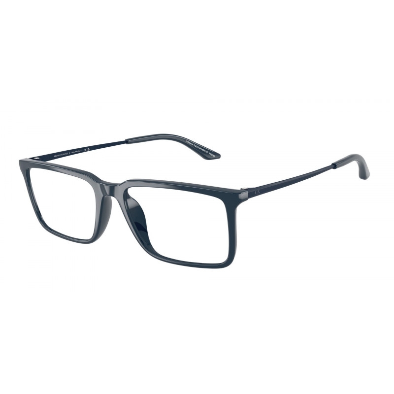 Eyeglasses Armani Exchange AX 3141 U 8406 Shiny Blue / Demo Lens 54mm