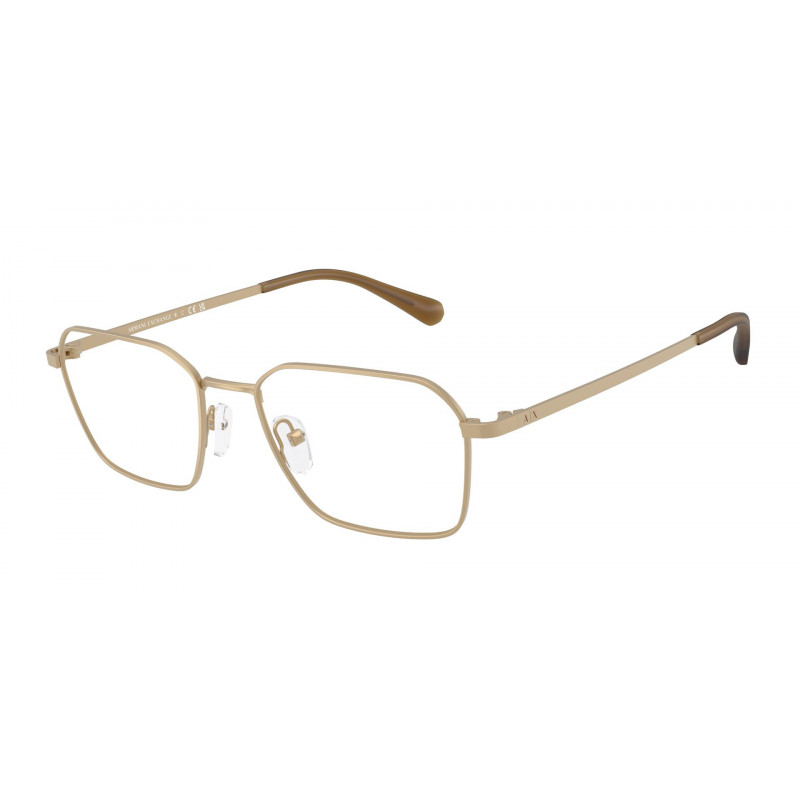 Eyeglasses Armani Exchange AX 1079 6121 Matte Pale Gold Demo Lens 53mm