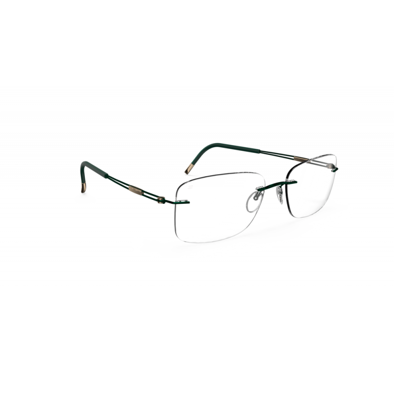 Eyeglasses Silhouette TNG 2018 Demo Rimless 5521 5540 Forest Green 55mm