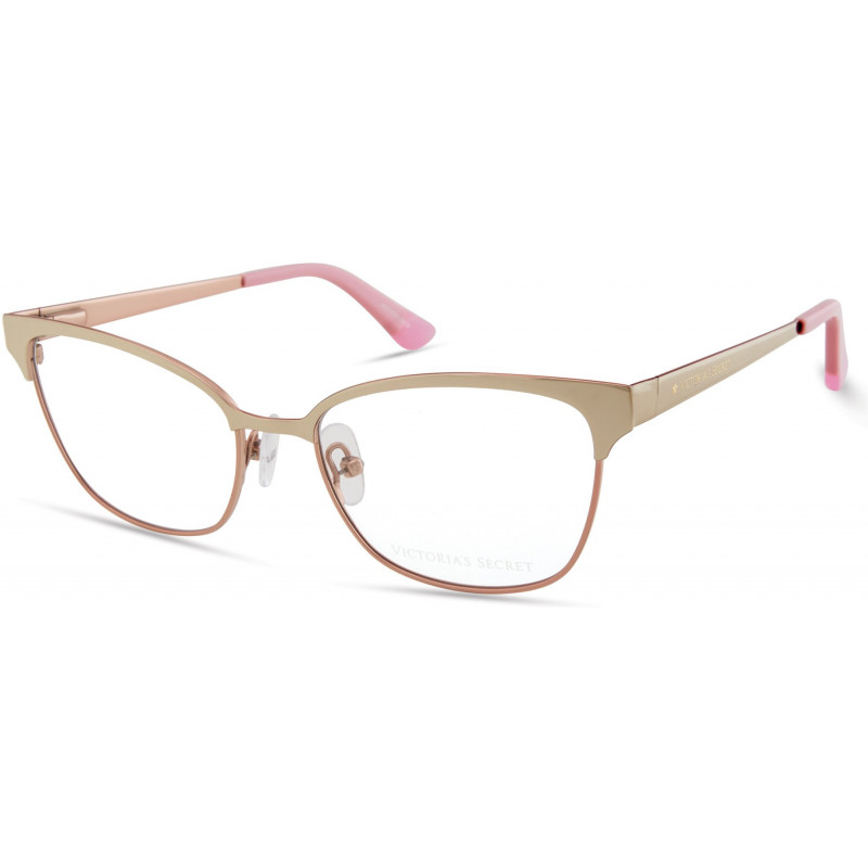 Eyeglasses Victoria's Secret VS 5026 030 Gold Top/Temples With Pale Pink Rim Star On Temple Tips Eyeglasses Victoria's Secret VS 5026 030 Gold Top/Temples With Pale Pink Rim Star On Temple Tips