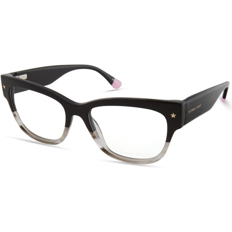 Eyeglasses Victoria's Secret VS 5015 005 Black To Grey Horn W/ Gold Star On Temple Eyeglasses Victoria's Secret VS 5015 005 Black To Grey Horn W/ Gold Star On Temple