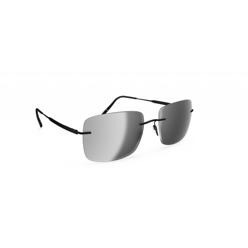 Sunglasses Silhouette Chesterman Rimless 8752 9040 Pure Black 59mm