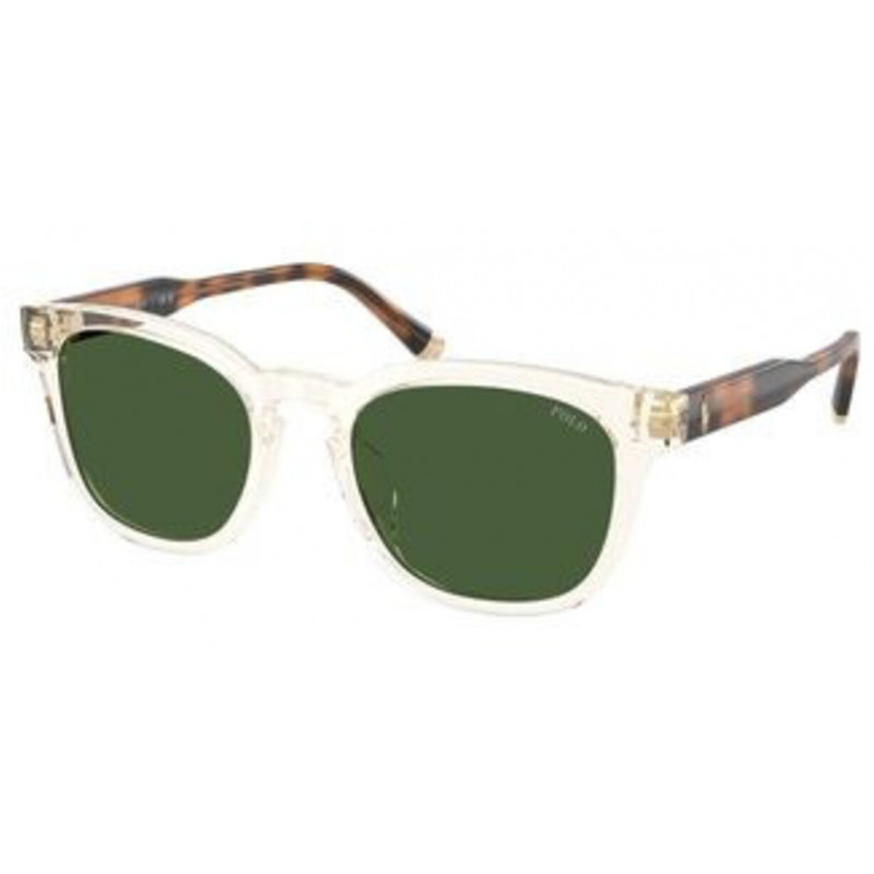 Sunglasses Polo PH 4242 U 635771 Shiny Transparent Yellow / Dark Green Polyamide Standard 52mm
