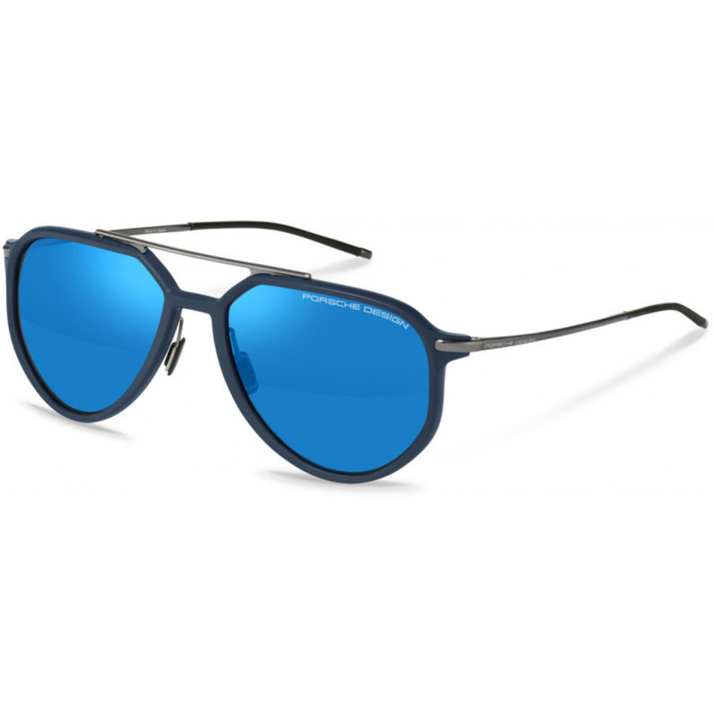 Sunglasses Porsche Design P 8990 c264 Black W Blue Mirror 59mm