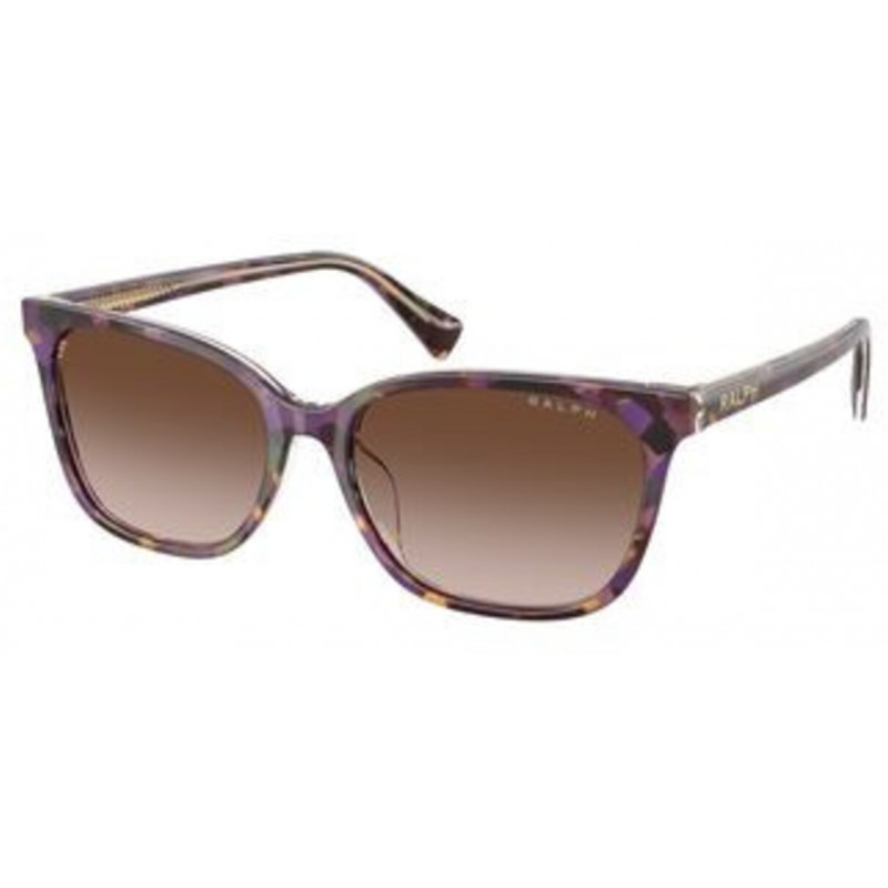 Sunglasses Ralph RA 5348 U 630313 Violet Havana On Trasparent / Gradient Brown Polyamide Standard 56mm