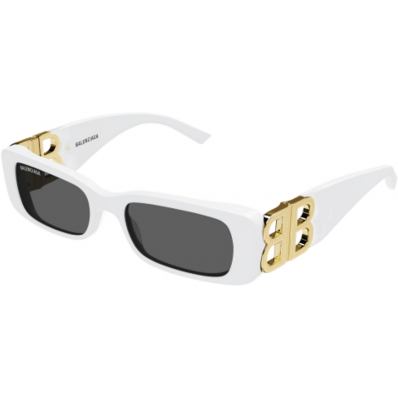 Sunglasses Balenciaga BB 0096 S- 011 White / Grey Gold 51mm