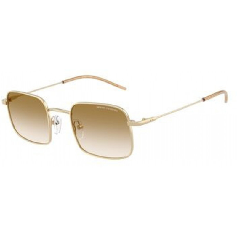 Sunglasses Armani Exchange AX 2055 S 611013 Shiny Pale Gold / Gradient Brown Policarbonate Standard 46mm