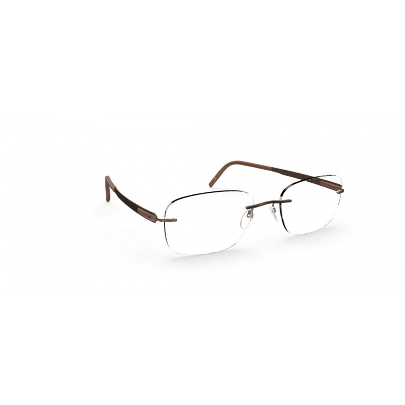 Eyeglasses Silhouette Blend Chassis Rimless 5555 6040 Leather Brown Eyeglasses Silhouette Blend Chassis Rimless 5555 6040 Leather Brown