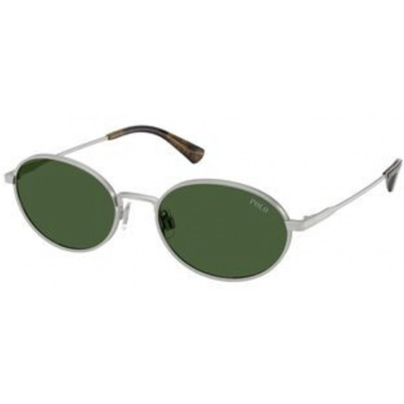 Sunglasses Polo PH 3162 931671 Semishiny Silver / Bottle Green Polyamide Standard 53mm