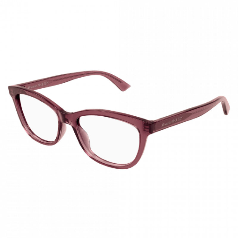 Eyeglasses Alexander McQueen AM 0461 O- 004 Burgundy / Transparent 53mm
