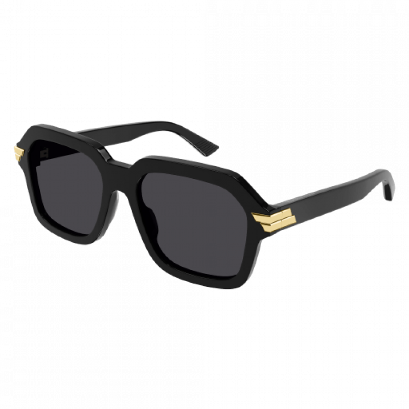 NEW BOTTEGA VENETA SUNGLASSES BV 1123S 001 BLACK/GREY AUTHENTIC 1123