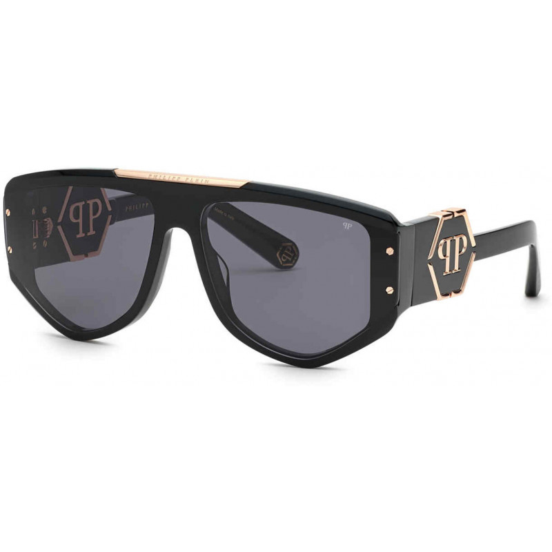 Sunglasses Philipp Plein SPP 093 M Shiny Black -0700 0700 Sunglasses Philipp Plein SPP 093 M Shiny Black -0700 0700