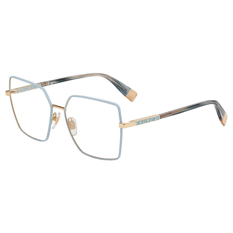 Sunglasses Furla VFU 875 Rose Gold With Blue Parts / 030 Sunglasses Furla VFU 875 Rose Gold With Blue Parts / 030